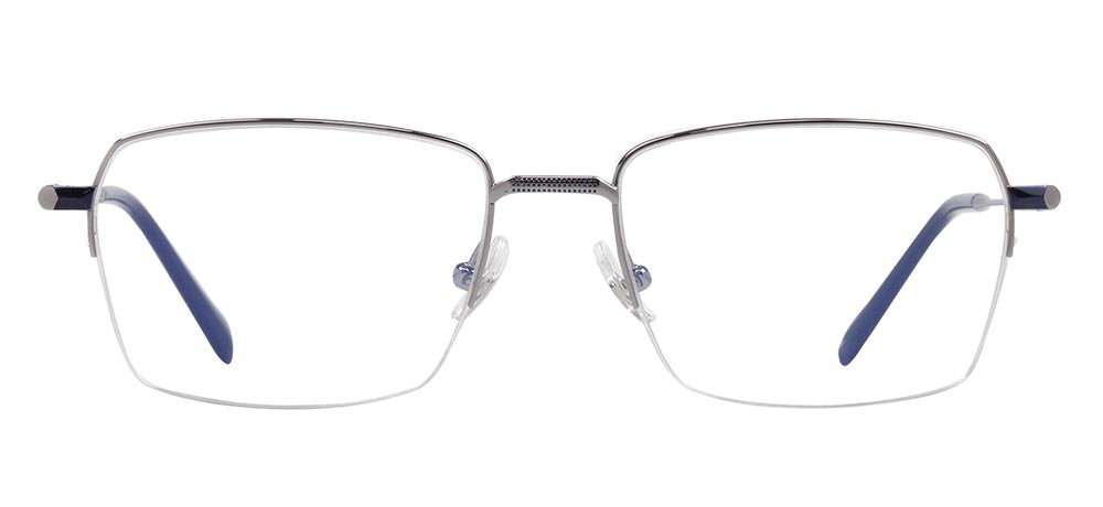 ROCOCO ROC 8662-C.03 Optik Genç,Yetişkin Erkek Köşeli Yarım Çerçeveli Titanyum - 1