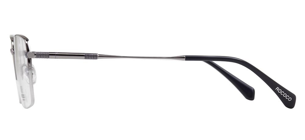 ROCOCO ROC 8662-C.03 Optik Genç,Yetişkin Erkek Köşeli Yarım Çerçeveli Titanyum - 3