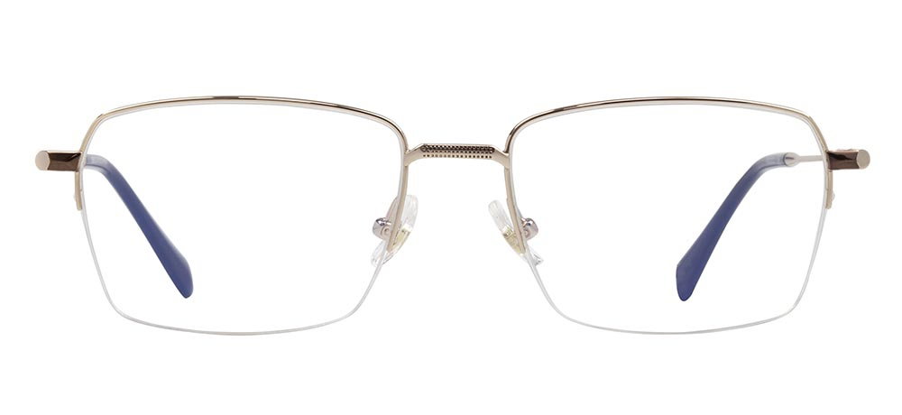 ROCOCO ROC 8662-C.04 Optik Genç,Yetişkin Erkek Köşeli Yarım Çerçeveli Titanyum - 1