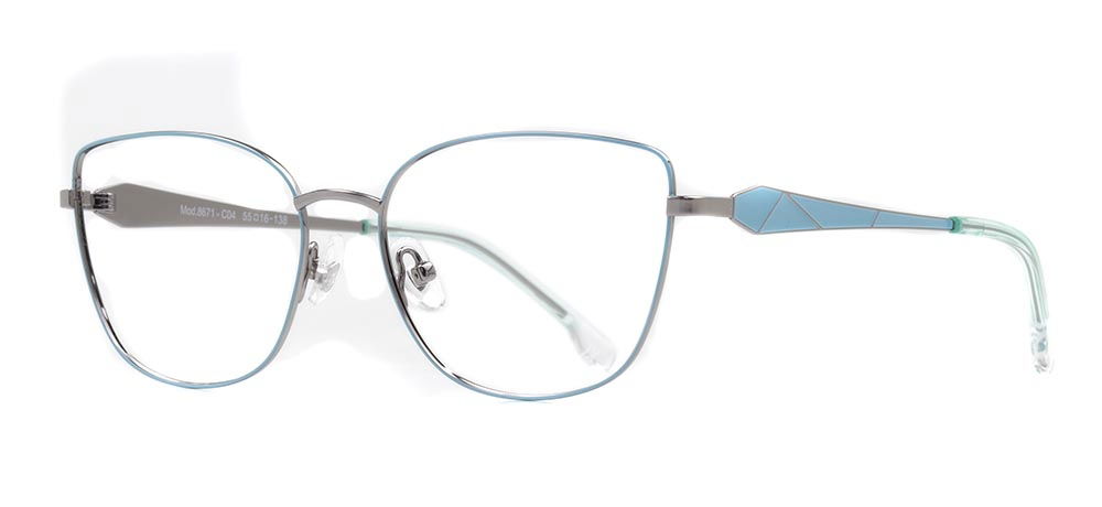 ROCOCO ROC 8671-C.04 Optik Genç,Yetişkin Kadın Çekik Çerçeveli Titanyum - 2