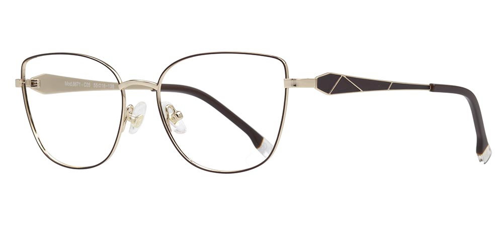 ROCOCO ROC 8671-C.05 Optik Genç Kadın Çekik Çerçeveli Titanyum - 2