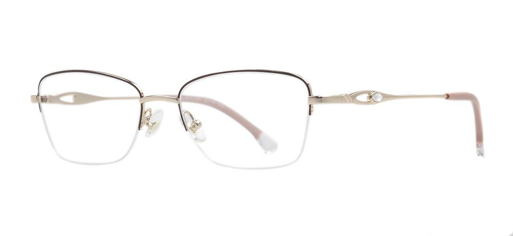 ROCOCO ROC 8672-C.01 Optik Genç,Yetişkin Kadın Köşeli Yarım Çerçeveli Titanyum - 2