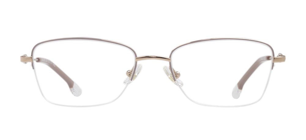 ROCOCO ROC 8672-C.04 Optik Genç,Yetişkin Kadın Köşeli Yarım Çerçeveli Titanyum - 1