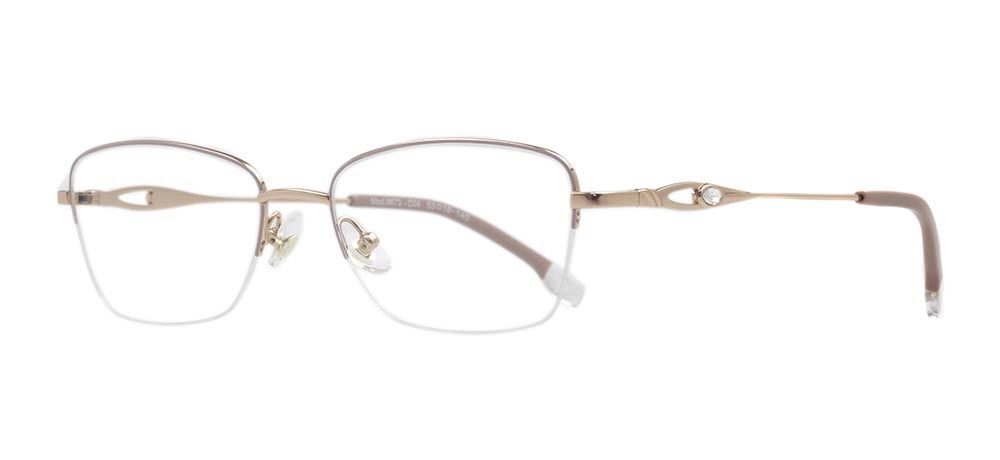 ROCOCO ROC 8672-C.04 Optik Genç,Yetişkin Kadın Köşeli Yarım Çerçeveli Titanyum - 2