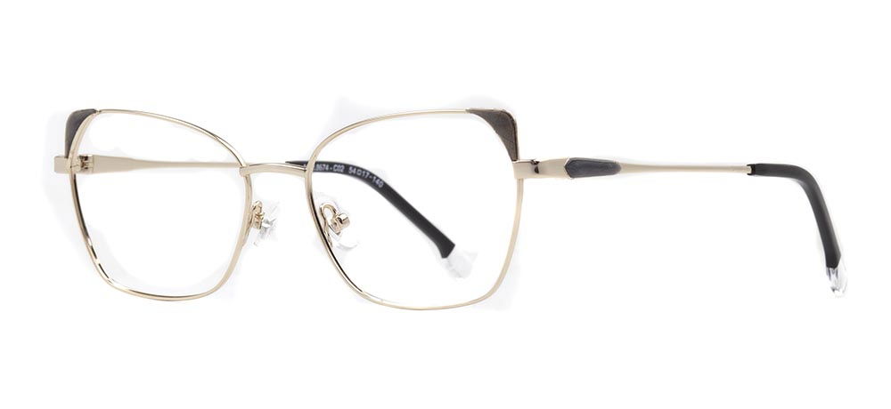 ROCOCO ROC 8674-C.02 Optik Genç Kadın Çekik Çerçeveli Titanyum - 2