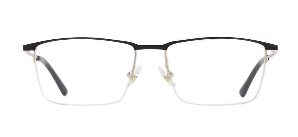 ROCOCO ROC 8684-C.01 Optik Genç,Yetişkin Erkek Köşeli Yarım Çerçeveli Titanyum - 1