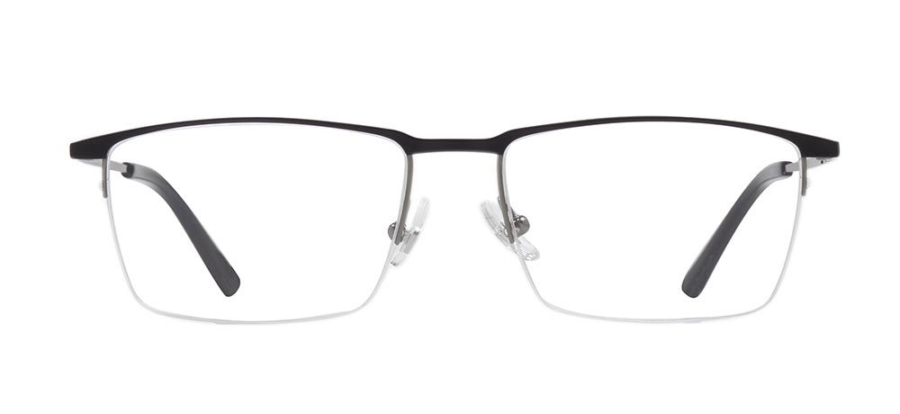 ROCOCO ROC 8684-C.02 Optik Genç,Yetişkin Erkek Köşeli Yarım Çerçeveli Titanyum - 1