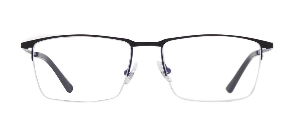 ROCOCO ROC 8684-C.04 Optik Genç,Yetişkin Erkek Köşeli Yarım Çerçeveli Titanyum - 1