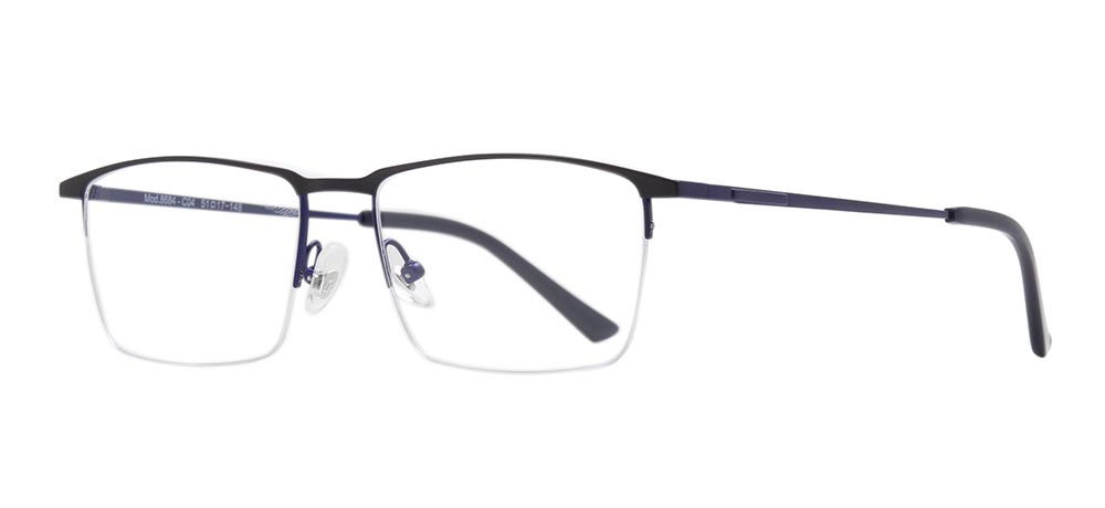 ROCOCO ROC 8684-C.04 Optik Genç,Yetişkin Erkek Köşeli Yarım Çerçeveli Titanyum - 2