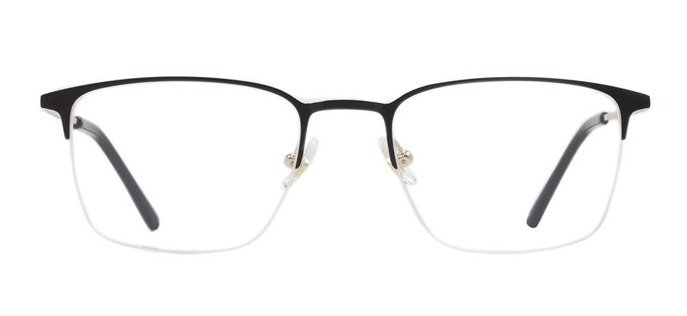 ROCOCO ROC 8685-C.01 Optik Genç,Yetişkin Erkek Köşeli Yarım Çerçeveli Titanyum - 1