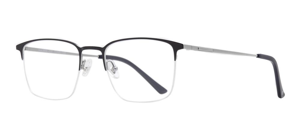 ROCOCO ROC 8685-C.02 Optik Genç,Yetişkin Erkek Köşeli Yarım Çerçeveli Titanyum - 2