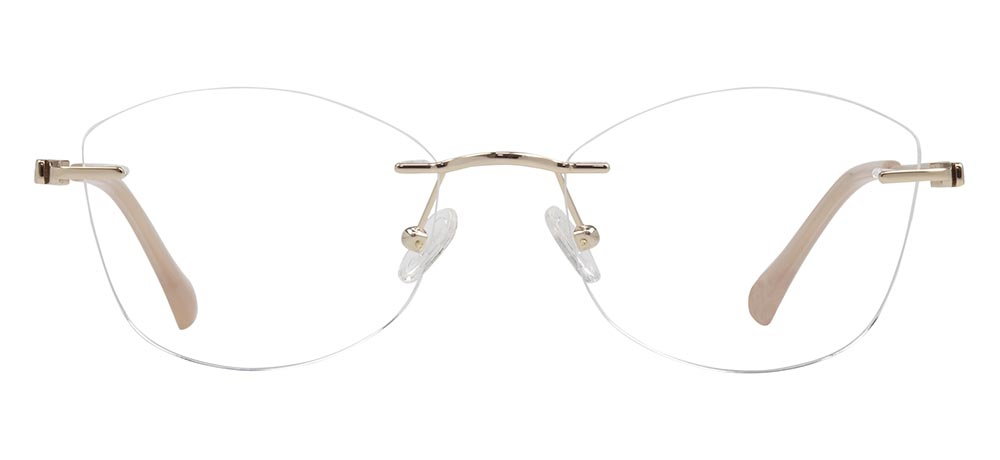 ROCOCO ROC 8701-C.01 Optik Genç Kadın Oval Çerçevesiz Titanyum - 1