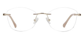 ROCOCO ROC 8701-C.01 Optik Genç Kadın Oval Çerçevesiz Titanyum - ROCOCO