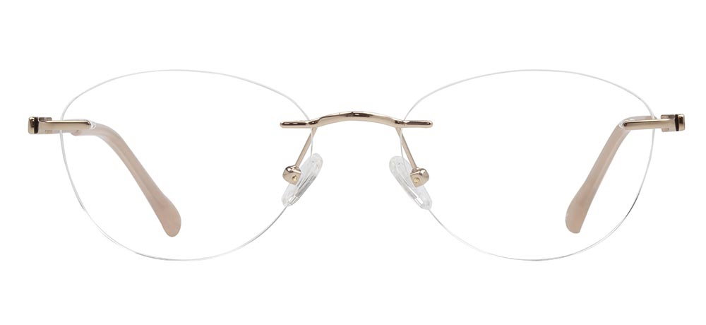 ROCOCO ROC 8710-C.02 Optik Genç Kadın Oval Çerçevesiz Titanyum - 1