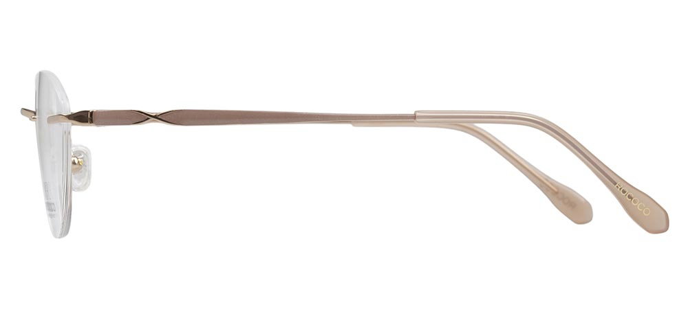 ROCOCO ROC 8710-C.02 Optik Genç Kadın Oval Çerçevesiz Titanyum - 3