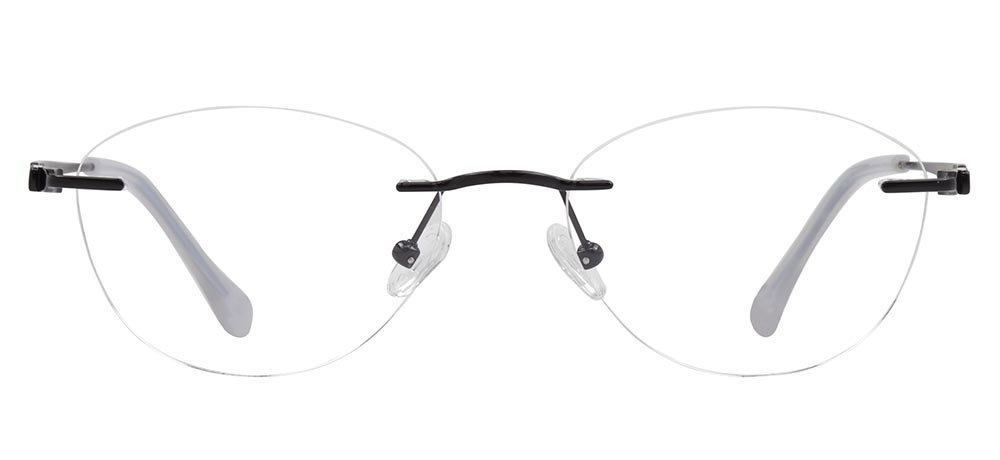 ROCOCO ROC 8710-C.04 Optik Genç Kadın Oval Çerçevesiz Titanyum - 1