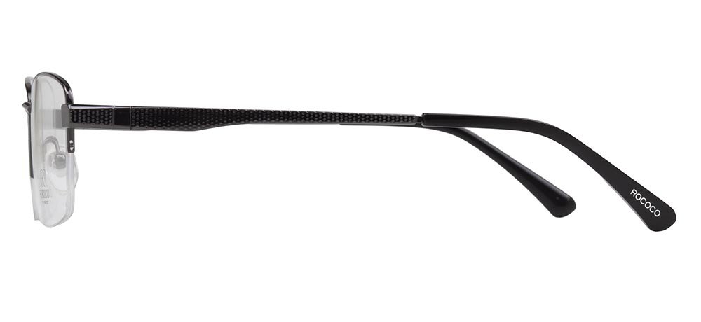 ROCOCO ROC 8715-C.02 Optik Genç Erkek,Kadın,Unisex Köşeli Yarım Çerçeveli Titanyum - 3