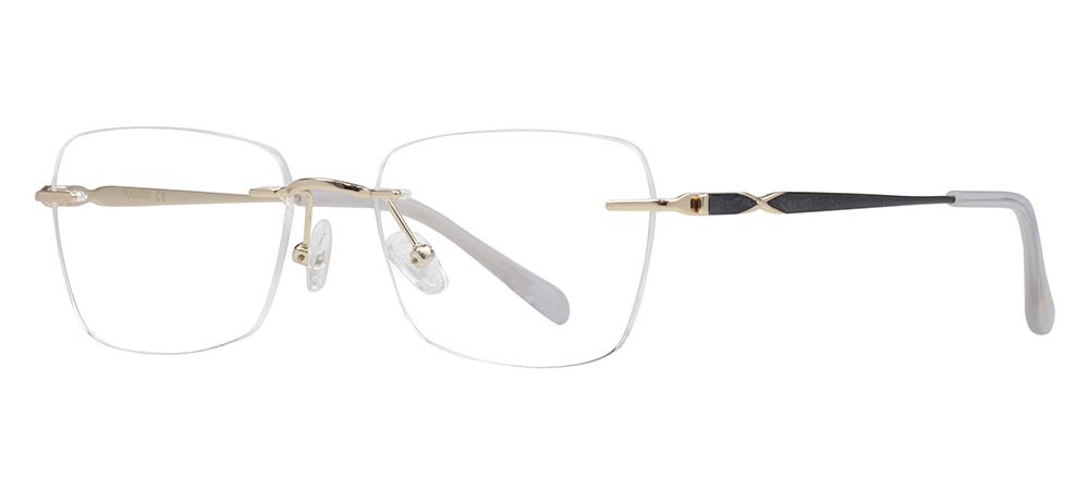 ROCOCO ROC 8719-C.01 Optik Genç Kadın Köşeli Çerçevesiz Titanyum - 2