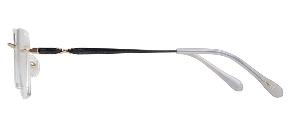 ROCOCO ROC 8719-C.01 Optik Genç Kadın Köşeli Çerçevesiz Titanyum - 3