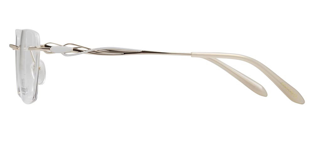 ROCOCO ROC 8723-C.01 Optik Genç Kadın Köşeli Çerçevesiz Titanyum - 3
