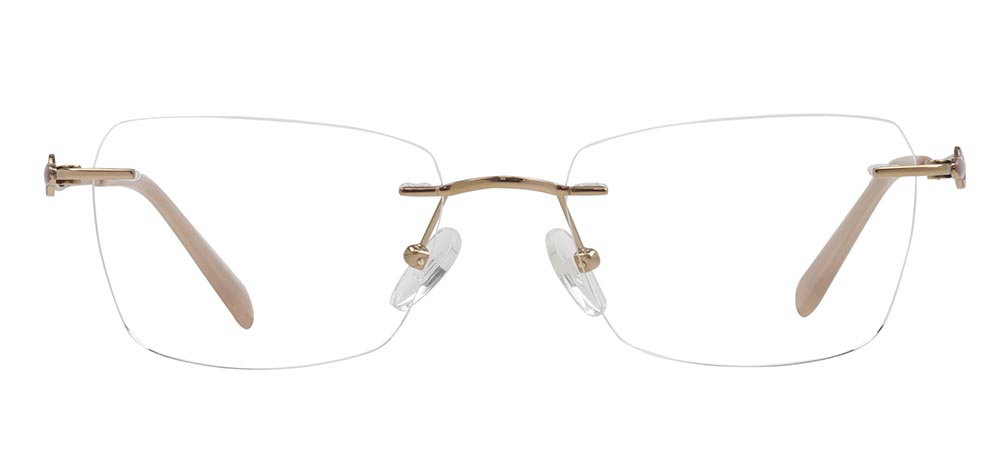 ROCOCO ROC 8723-C.02 Optik Genç Kadın Köşeli Çerçevesiz Titanyum - 1