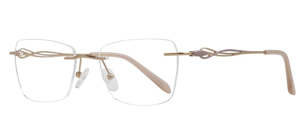 ROCOCO ROC 8723-C.02 Optik Genç Kadın Köşeli Çerçevesiz Titanyum - 2