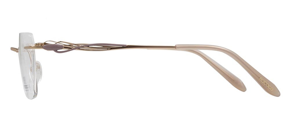 ROCOCO ROC 8723-C.02 Optik Genç Kadın Köşeli Çerçevesiz Titanyum - 3