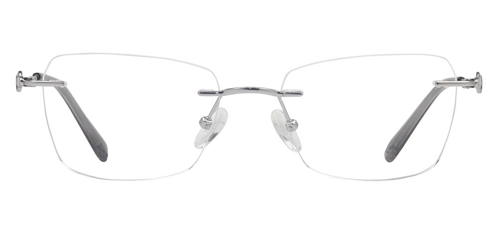 ROCOCO ROC 8723-C.03 Optik Genç Kadın Köşeli Çerçevesiz Titanyum - 1