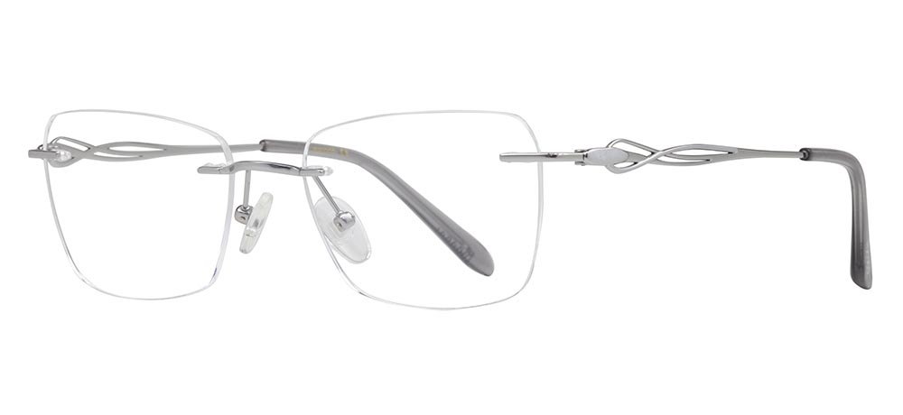 ROCOCO ROC 8723-C.03 Optik Genç Kadın Köşeli Çerçevesiz Titanyum - 2