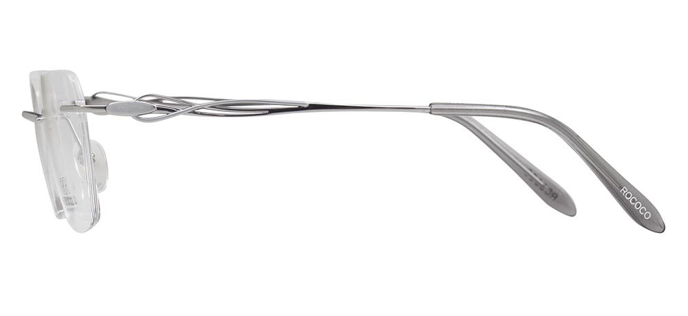 ROCOCO ROC 8723-C.03 Optik Genç Kadın Köşeli Çerçevesiz Titanyum - 3