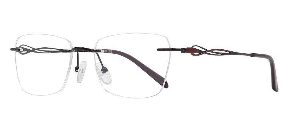 ROCOCO ROC 8723-C.04 Optik Genç Kadın Köşeli Çerçevesiz Titanyum - 2