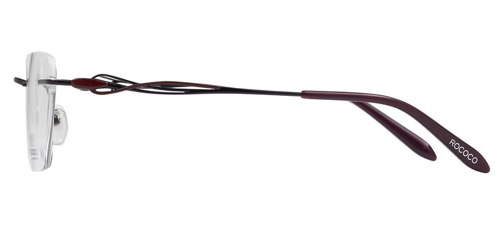 ROCOCO ROC 8723-C.04 Optik Genç Kadın Köşeli Çerçevesiz Titanyum - 3