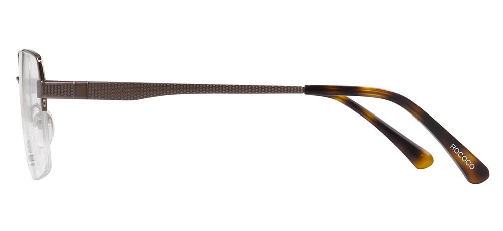 ROCOCO ROC 8724-C.04 Optik Genç Erkek Köşeli Yarım Çerçeveli Titanyum - 3
