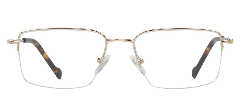 ROCOCO ROC 8727-C.01 Optik Genç Erkek Köşeli Yarım Çerçeveli Titanyum - 1