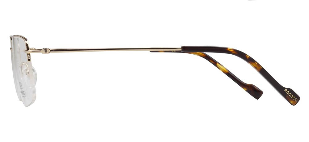 ROCOCO ROC 8727-C.01 Optik Genç Erkek Köşeli Yarım Çerçeveli Titanyum - 3