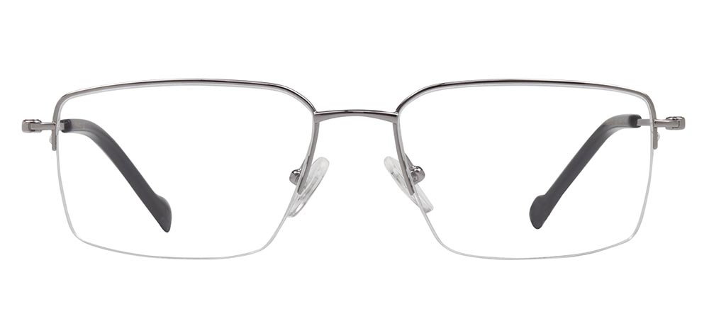 ROCOCO ROC 8727-C.02 Optik Genç Erkek Köşeli Yarım Çerçeveli Titanyum - 1