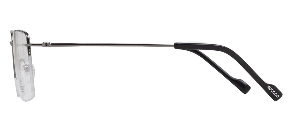 ROCOCO ROC 8728-C.02 Optik Genç Erkek Köşeli Yarım Çerçeveli Titanyum - 3