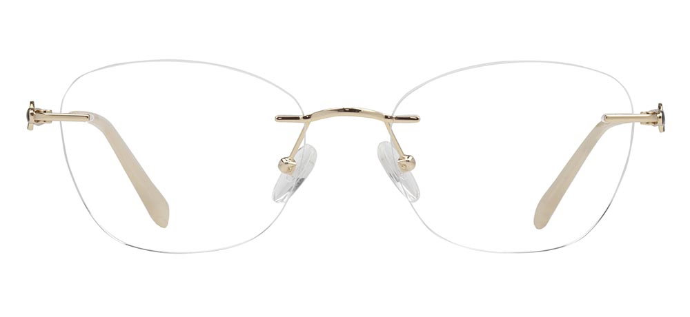 ROCOCO ROC 8730-C.01 Optik Genç Kadın Oval Çerçevesiz Titanyum - 1
