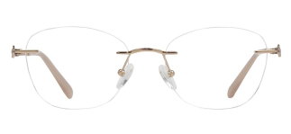 ROCOCO ROC 8730-C.02 Optik Genç Kadın Oval Çerçevesiz Titanyum 
