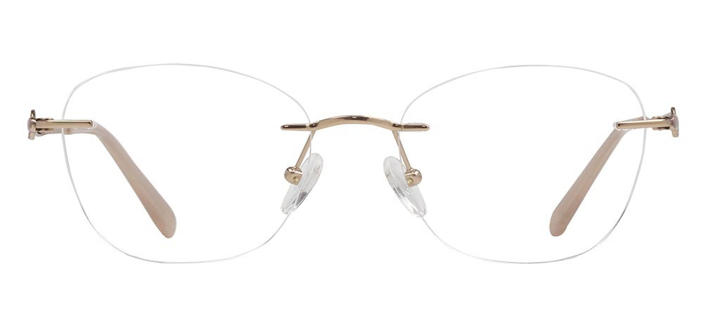 ROCOCO ROC 8730-C.02 Optik Genç Kadın Oval Çerçevesiz Titanyum - 1