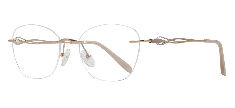 ROCOCO ROC 8730-C.02 Optik Genç Kadın Oval Çerçevesiz Titanyum - 2