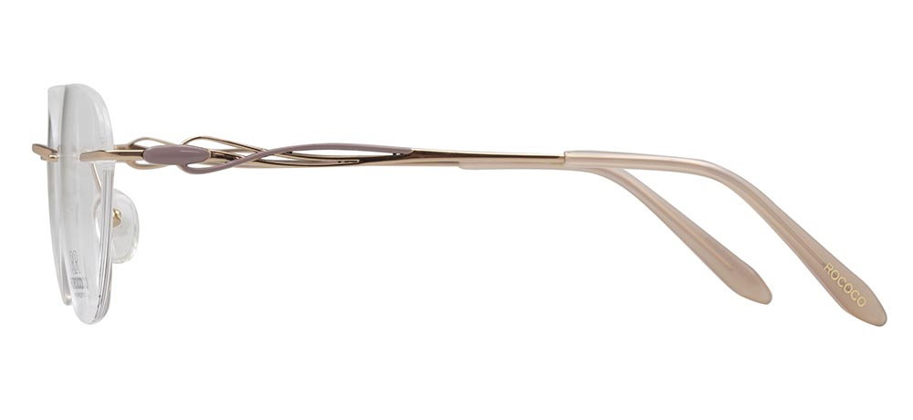 ROCOCO ROC 8730-C.02 Optik Genç Kadın Oval Çerçevesiz Titanyum - 3