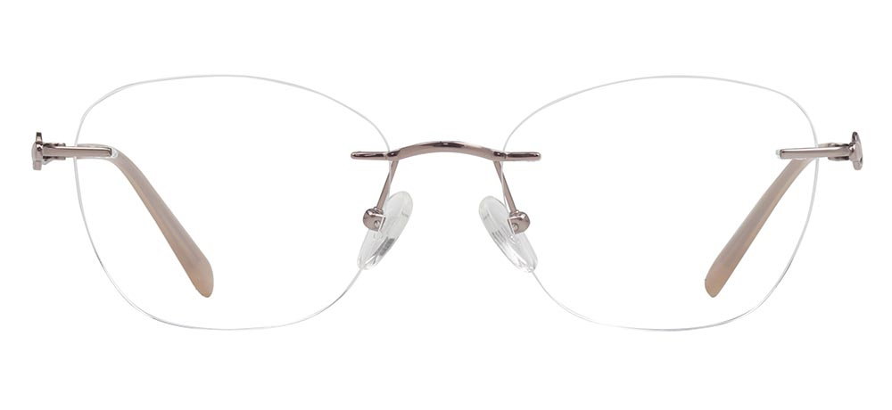 ROCOCO ROC 8730-C.03 Optik Genç Kadın Oval Çerçevesiz Titanyum - 1
