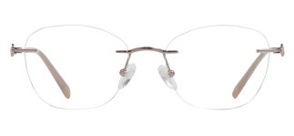 ROCOCO ROC 8730-C.03 Optik Genç Kadın Oval Çerçevesiz Titanyum 