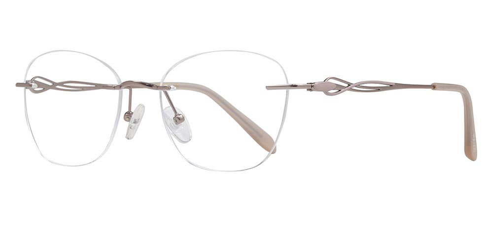 ROCOCO ROC 8730-C.03 Optik Genç Kadın Oval Çerçevesiz Titanyum - 2