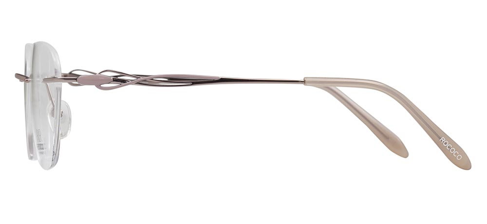 ROCOCO ROC 8730-C.03 Optik Genç Kadın Oval Çerçevesiz Titanyum - 3