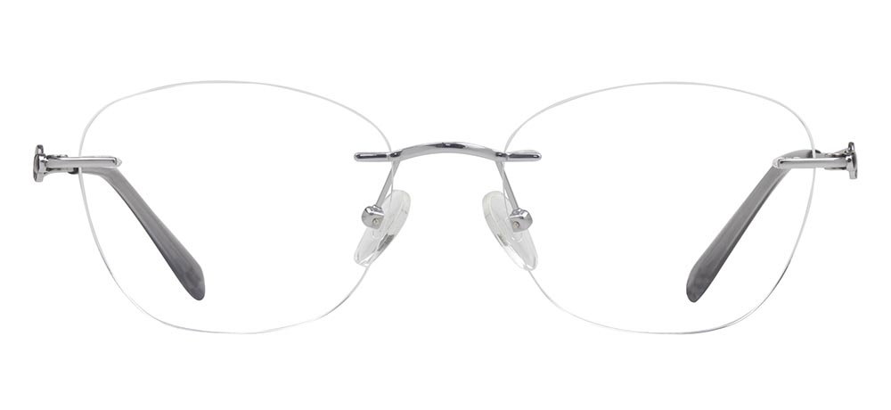ROCOCO ROC 8730-C.04 Optik Genç Kadın Oval Çerçevesiz Titanyum - 1