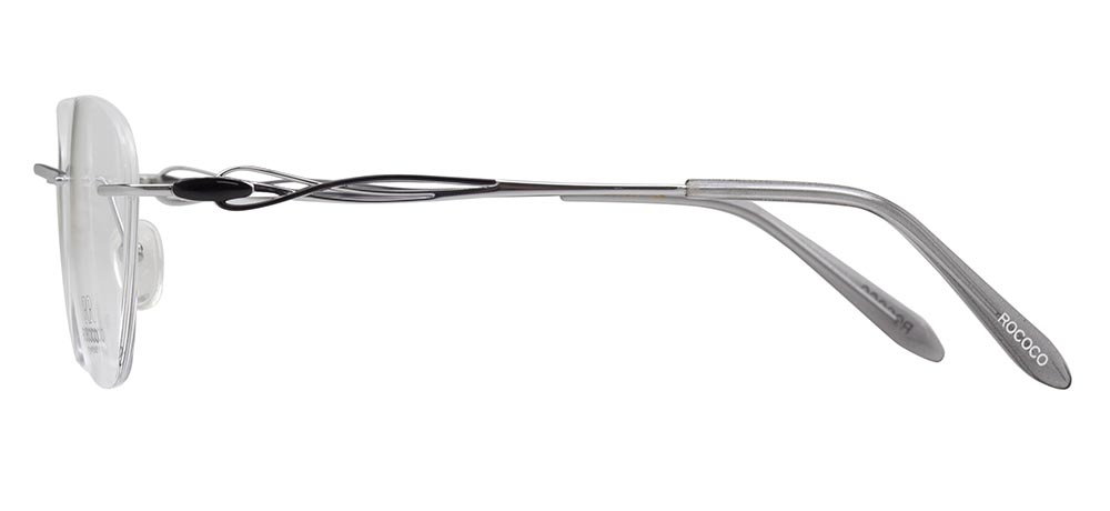 ROCOCO ROC 8730-C.04 Optik Genç Kadın Oval Çerçevesiz Titanyum - 3