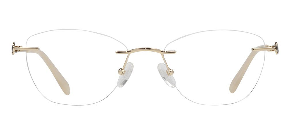 ROCOCO ROC 8731-C.01 Optik Genç Kadın Oval Çerçevesiz Titanyum - 1