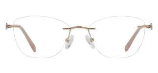 ROCOCO ROC 8731-C.02 Optik Genç Kadın Oval Çerçevesiz Titanyum - ROCOCO